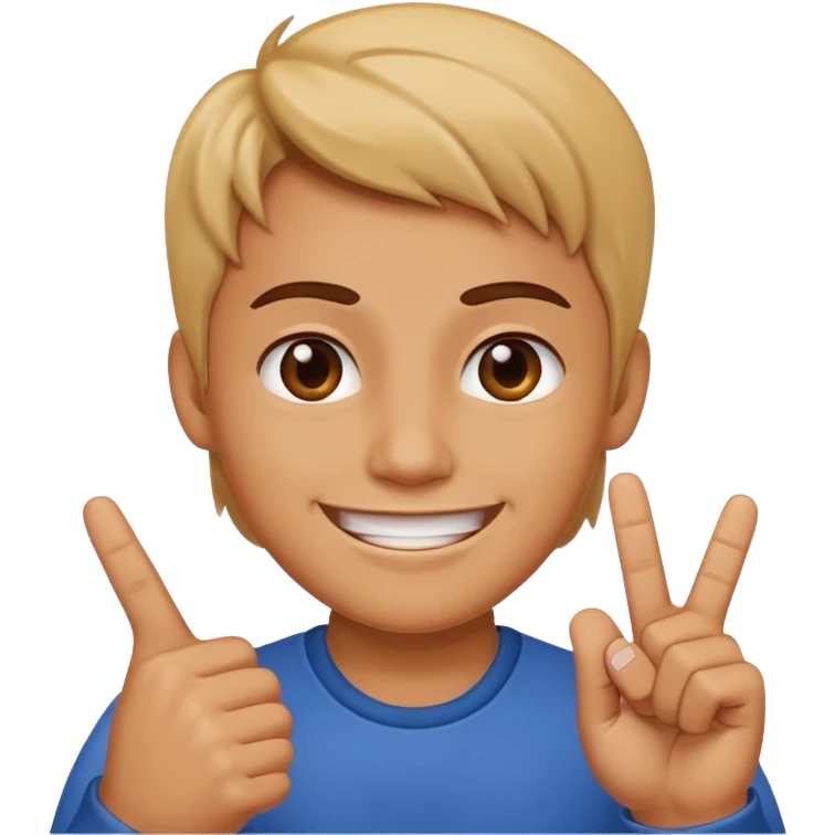 Smiling face with middle finger  emoji