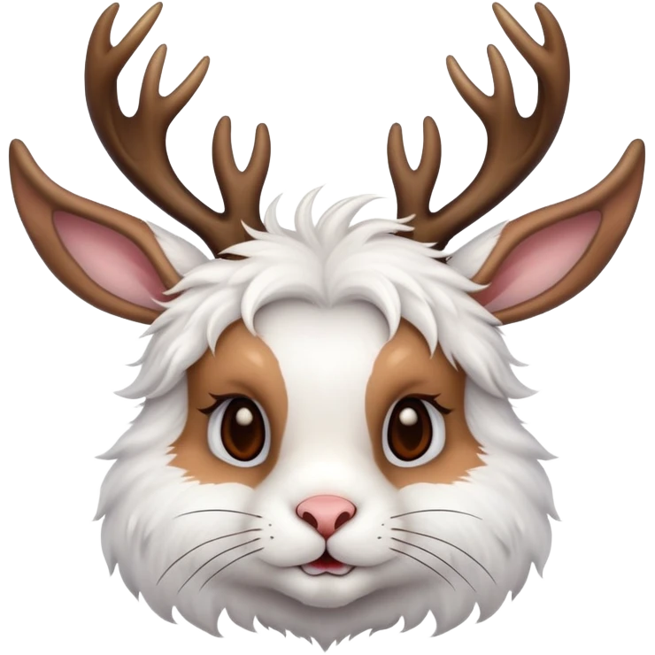 Кролик с оленьими рогами emoji
