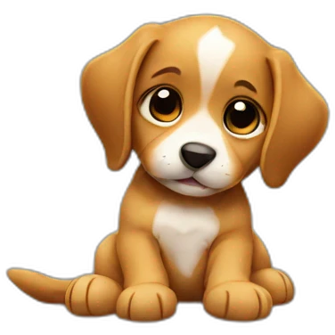 puppy studying emoji