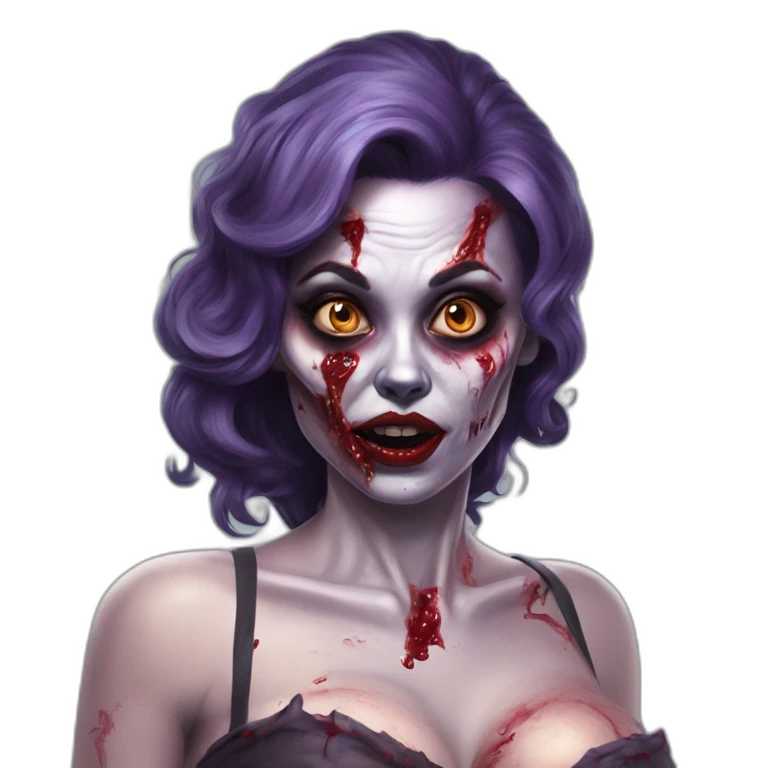 zombi pinup hyperrealistic emoji