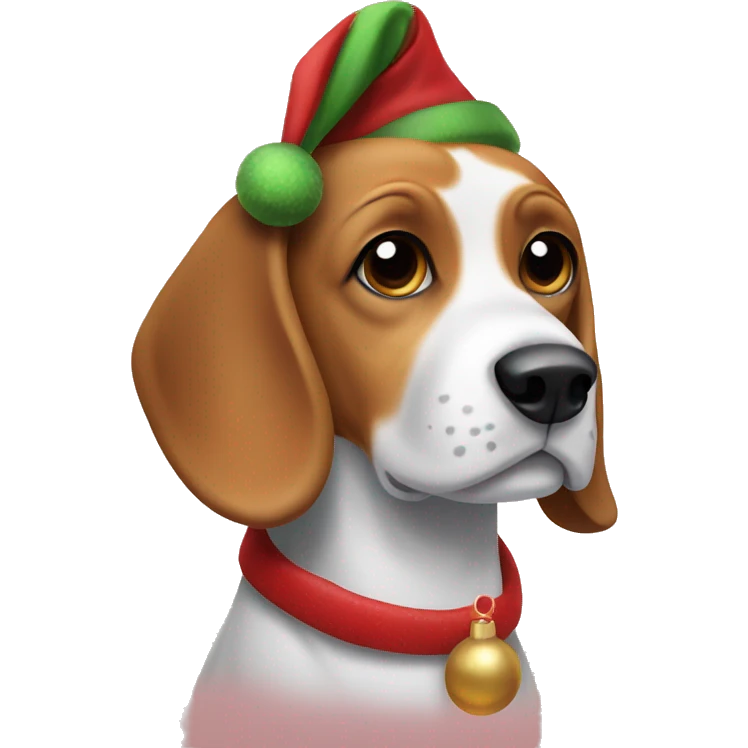 Christmas beagle dog emoji