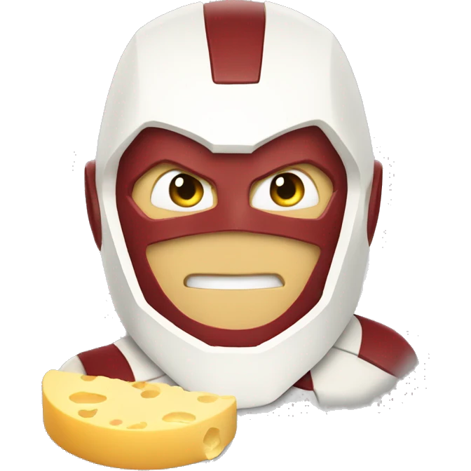 The flash eating cheese emoji