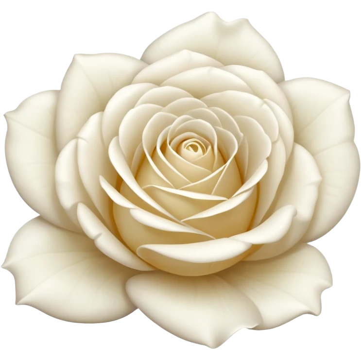 white rose, without green leaves, just flower emoji