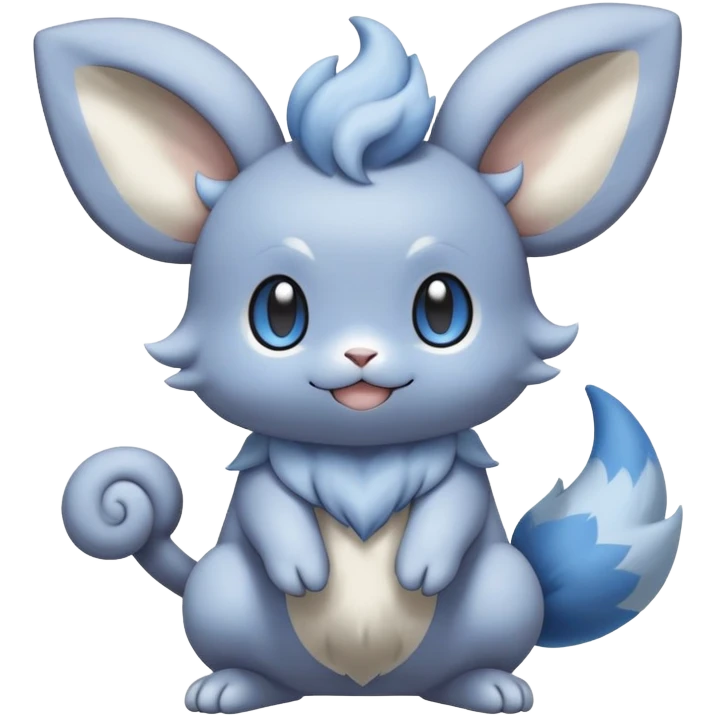 Minccino-Espurr-Fakémon-hybrid-creature (full body)  emoji