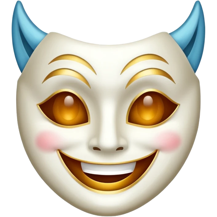 Theatre mask smiling emoji