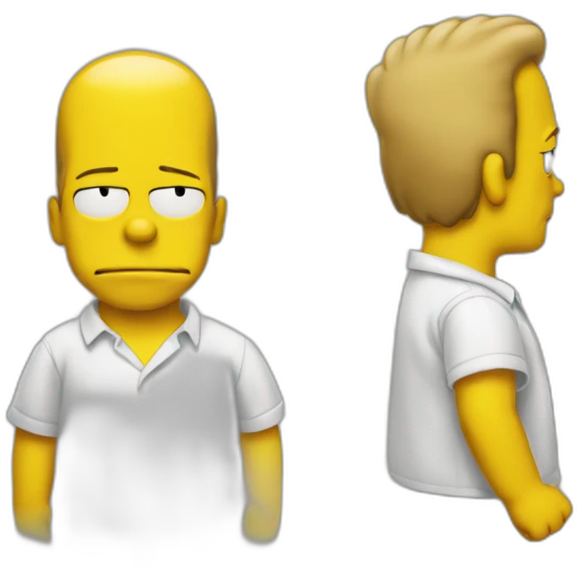 the simpsons son standing emoji