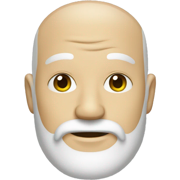 man with withe beard and bald emoji