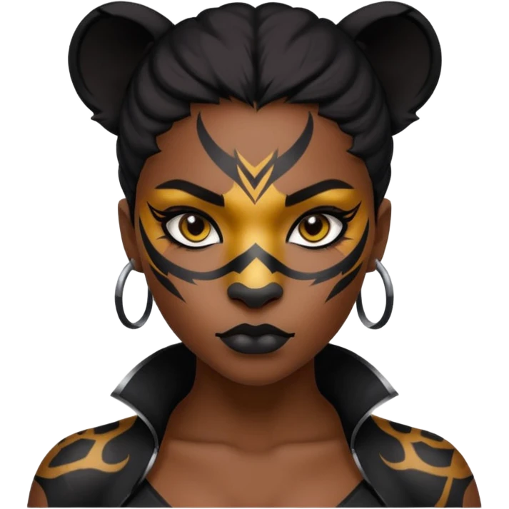 Black girl animal pantera emoji