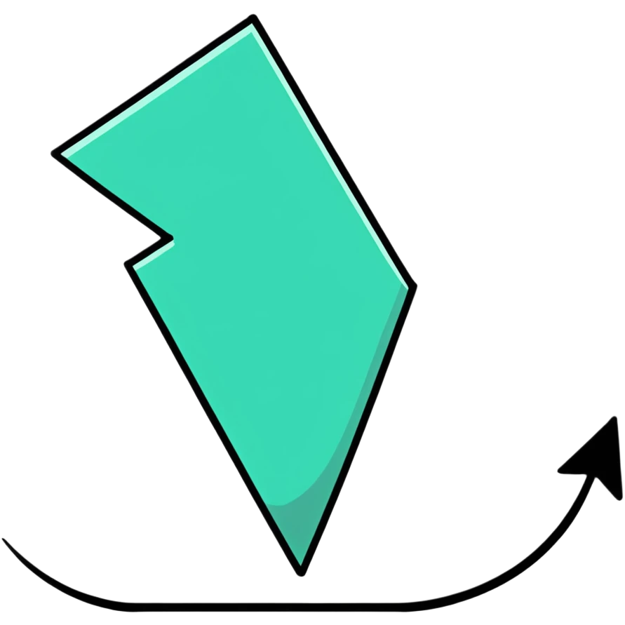 Colorful downward pointing arrow sticker emoji