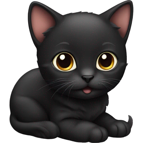 cute black kitty emoji