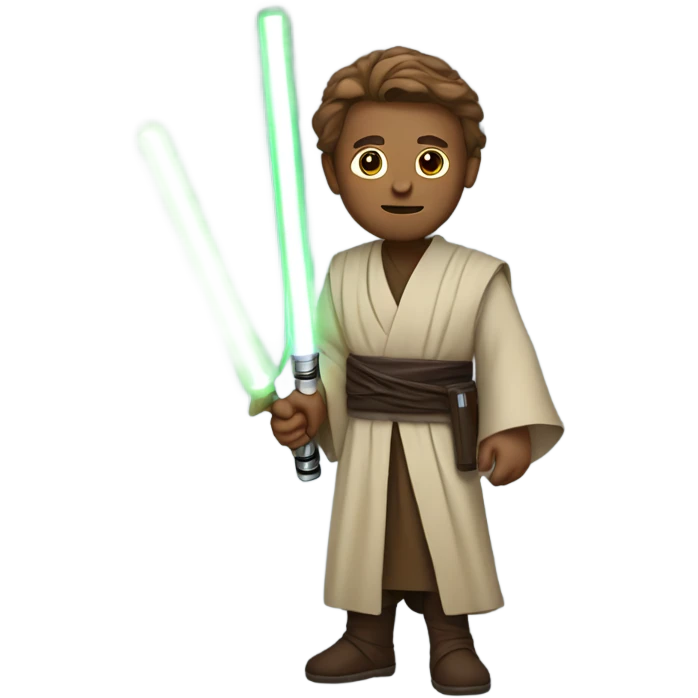 Jedi with lightsaber emoji