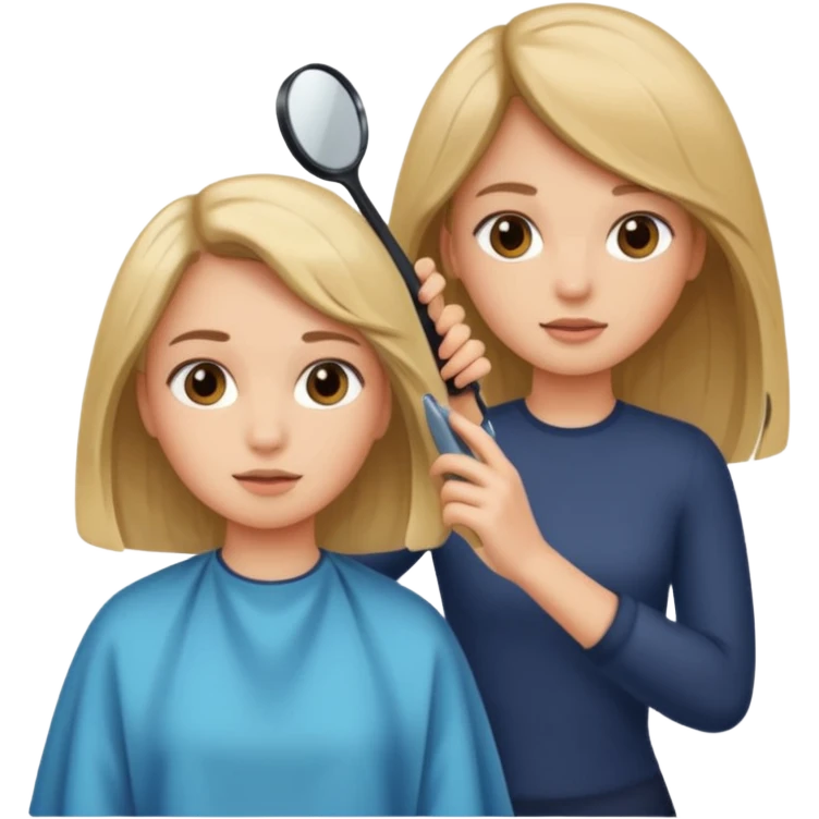 A girl that is getting her hair cut emoji