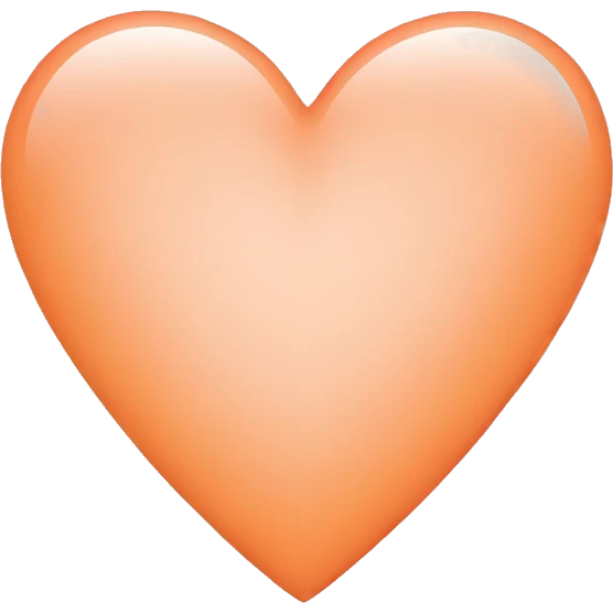 Pastel orange heart emoji