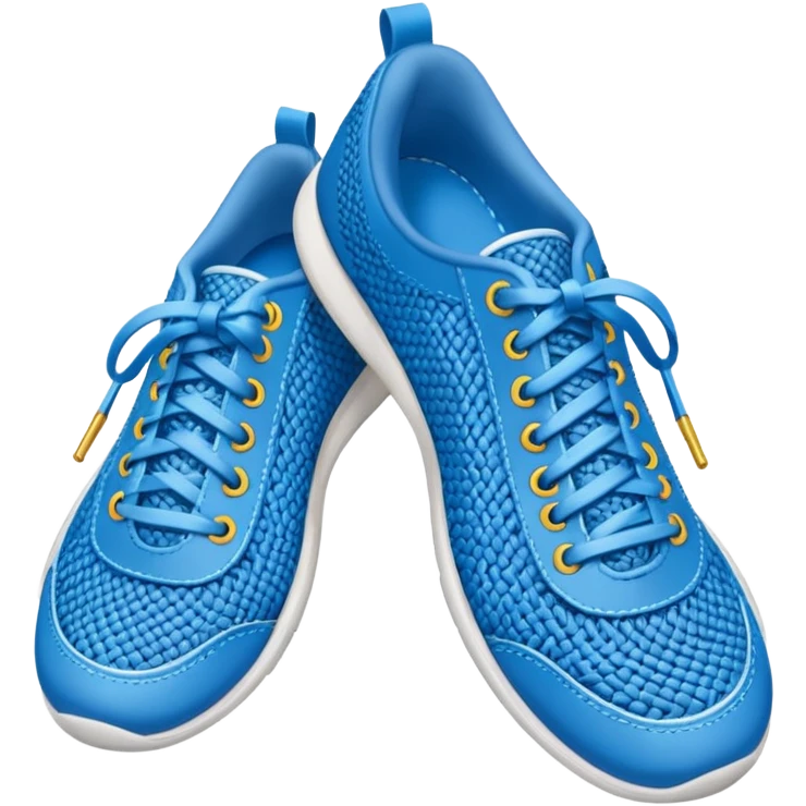 make an emoji of blue shoe laces only emoji