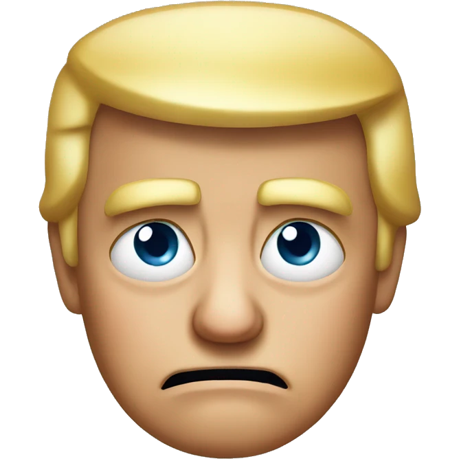 Trump grumpy face emoji
