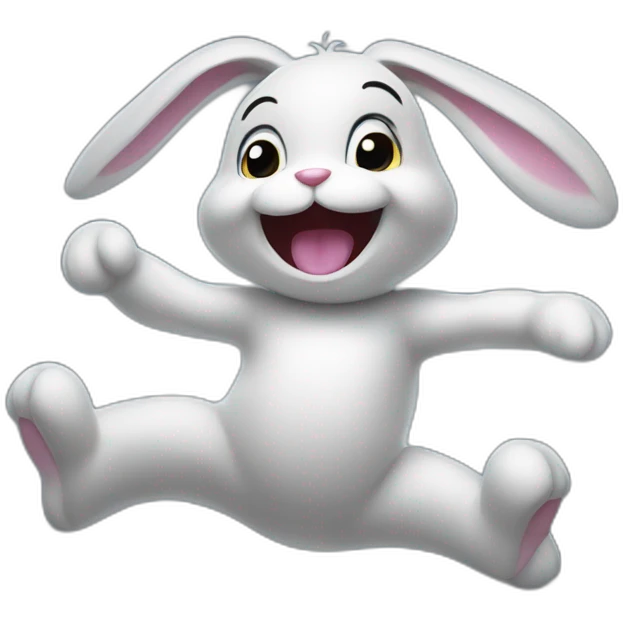 dancing bunny on dark cloud emoji