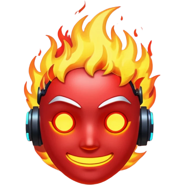 CYBERPUNK FIRE RED emoji