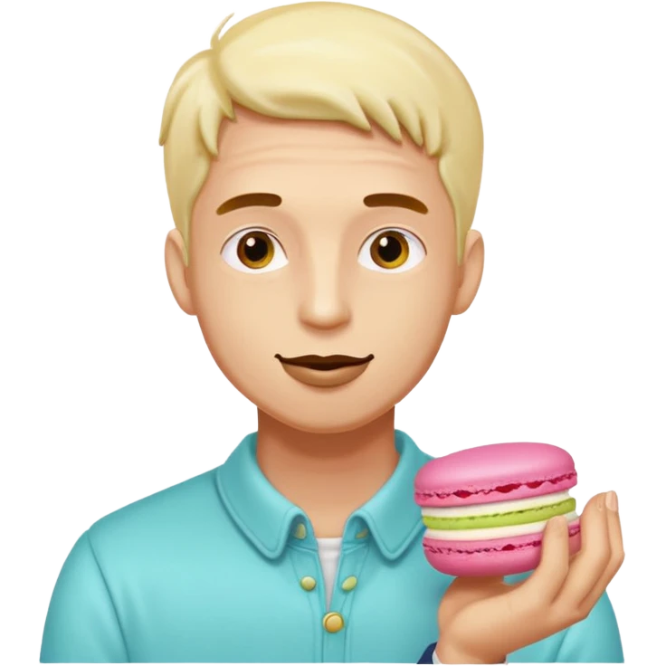 Macron qui mange des macaron emoji