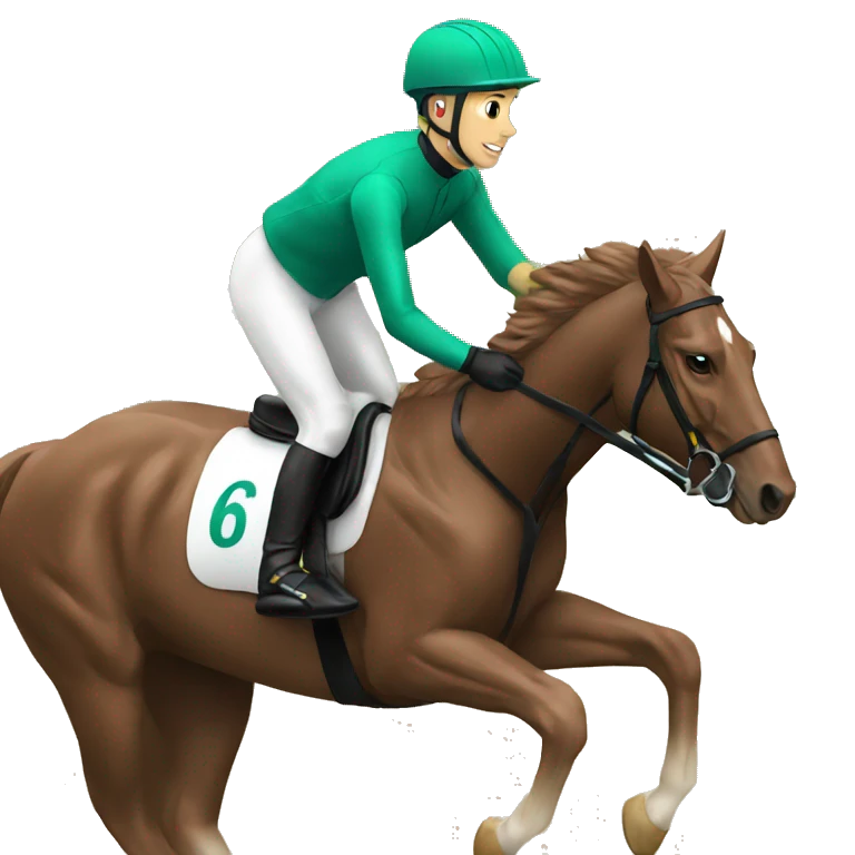 a jockey riding a horse emoji