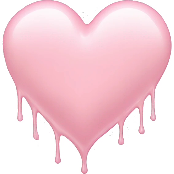 light pastel pink drip heart emoji
