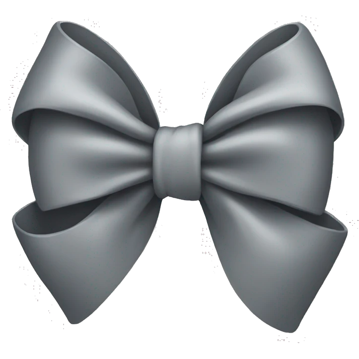 Grey bow emoji