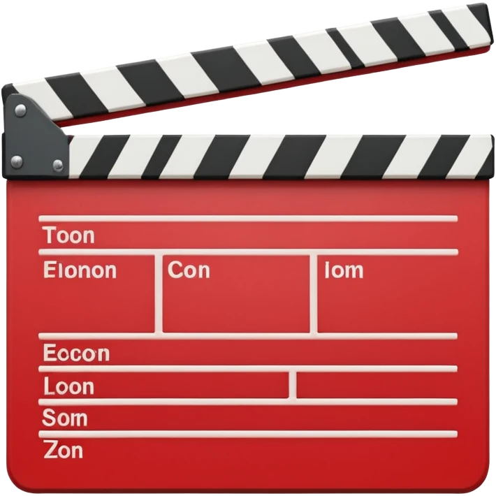  clapperboard red emoji