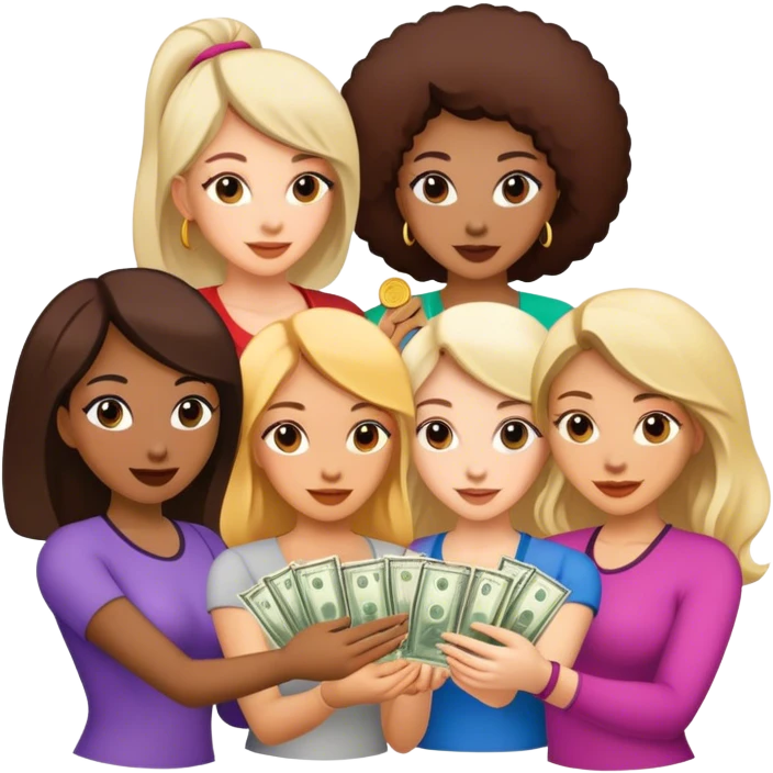 9 Women holding money  emoji