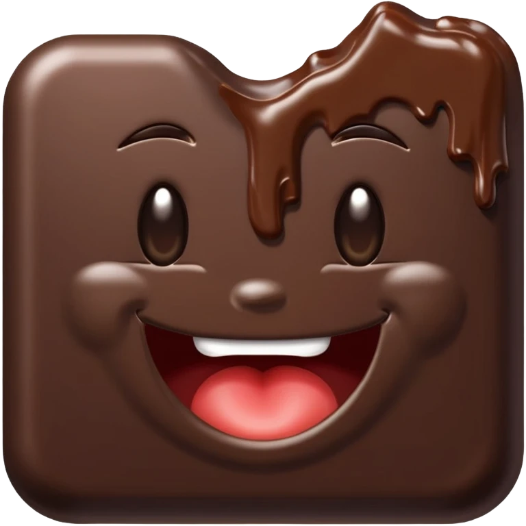 Bitten chocolate emoji emoji