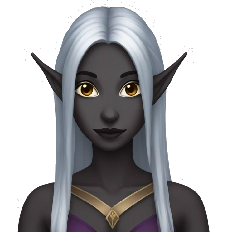 Beautiful dark elf girl  emoji
