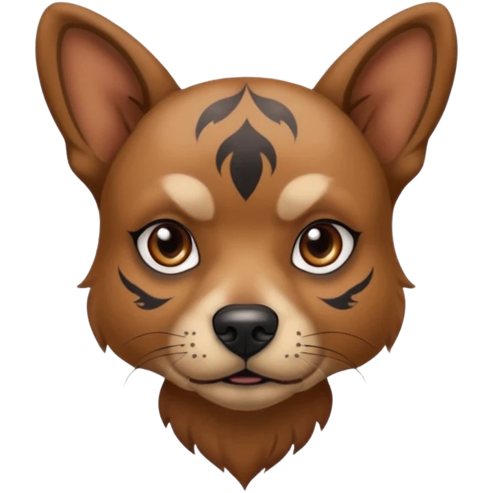 dog with face tattoo emoji