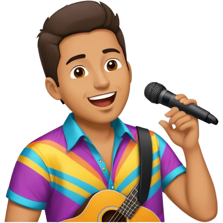 Happy Rock Pop Latino Music Male Singer in his 30s emoji