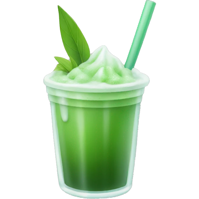 Iced matcha drink emoji