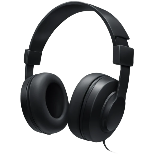 black headphones with black bows emoji