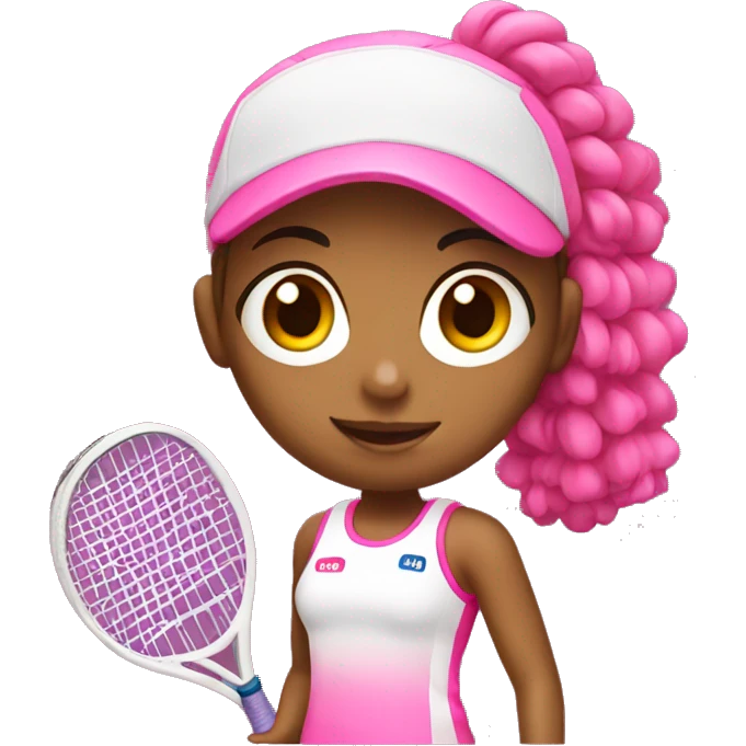 Pink padel girl emoji