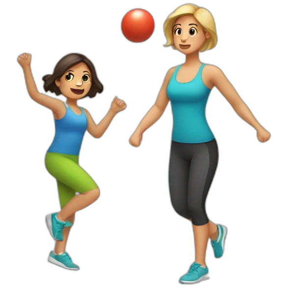 A parent trying to juggle fitness and a toddler emoji