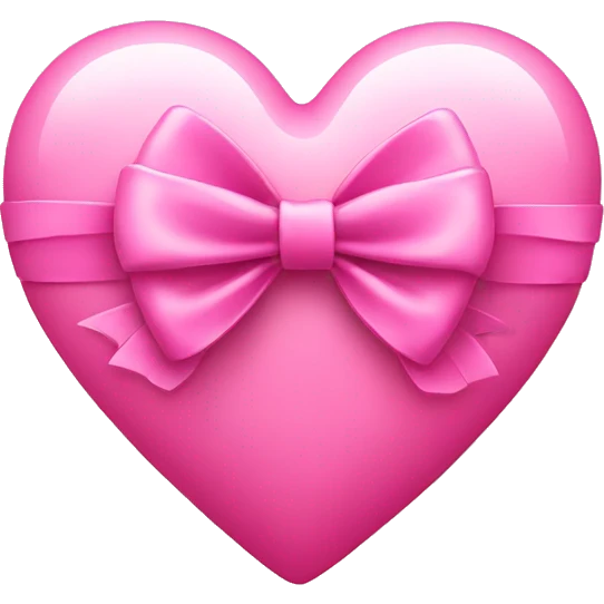 pink heart with a bow  emoji