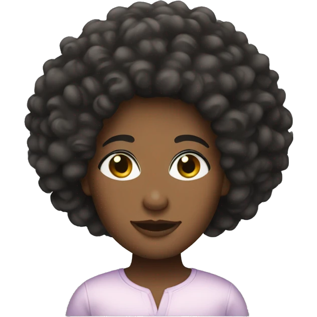 afro curvy hair  emoji