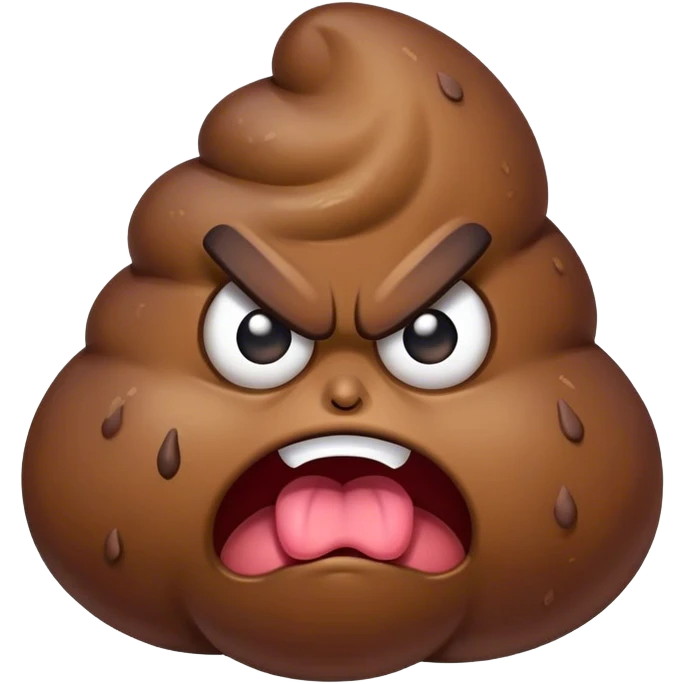 Angry poop emoji