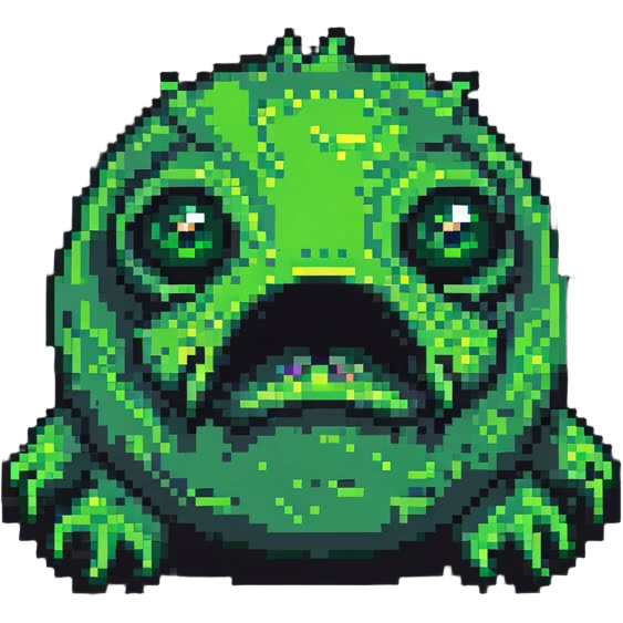 green slime monster with eyes emoji
