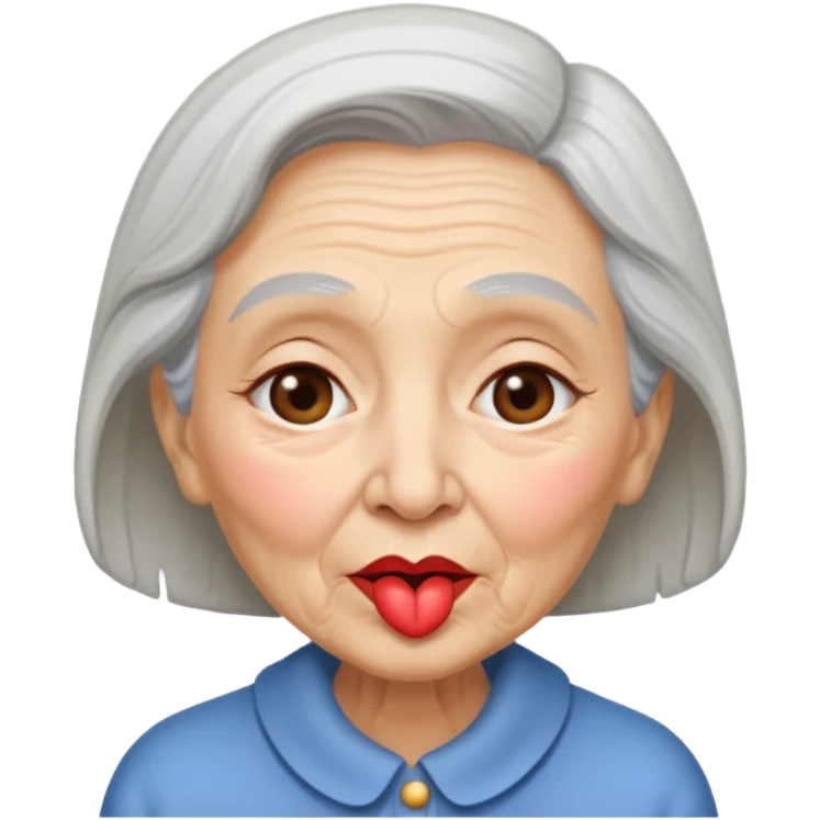 old woma a kiss emoji