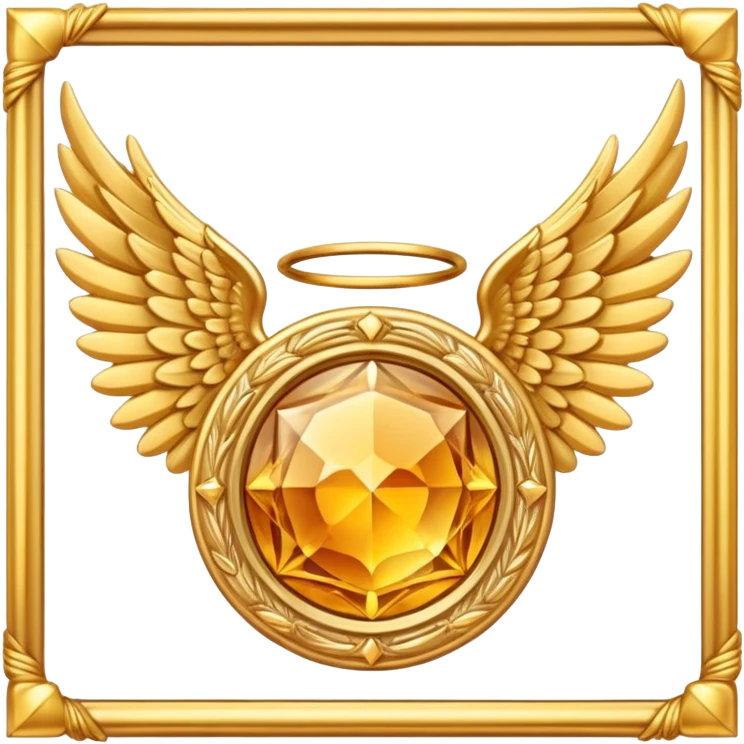 Topaz stone award-in-frame-decorated-with-golden-angel--wings emoji