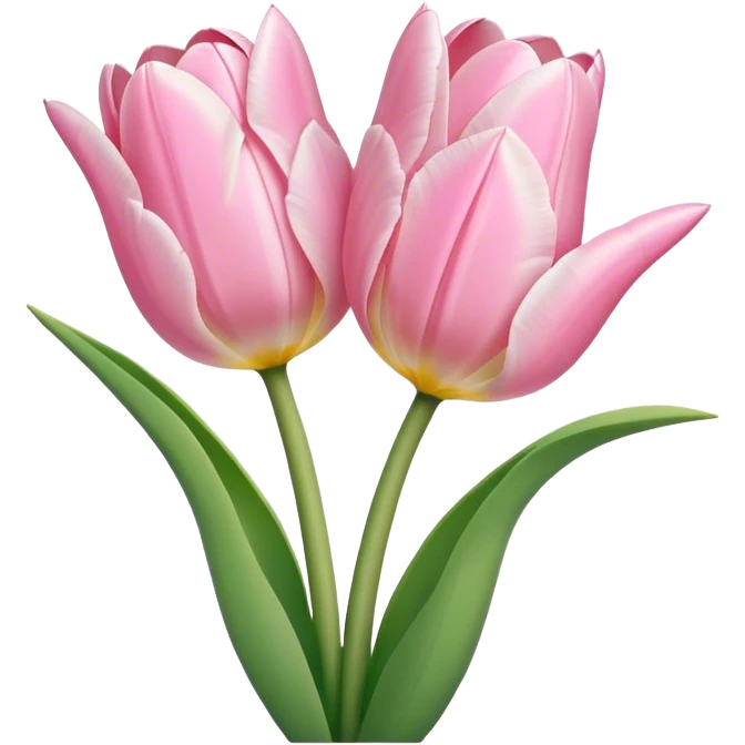 Light pink tulips emoji