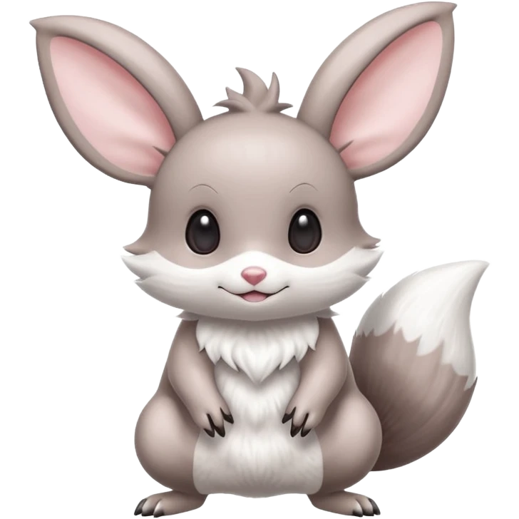 Silvery Fey Tropical Minccino-Monster-Pokémon emoji