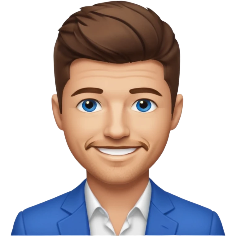 Robin Thicke brown hair, blue eyes emoji