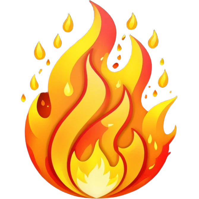 glitter red beutiful fire emoji