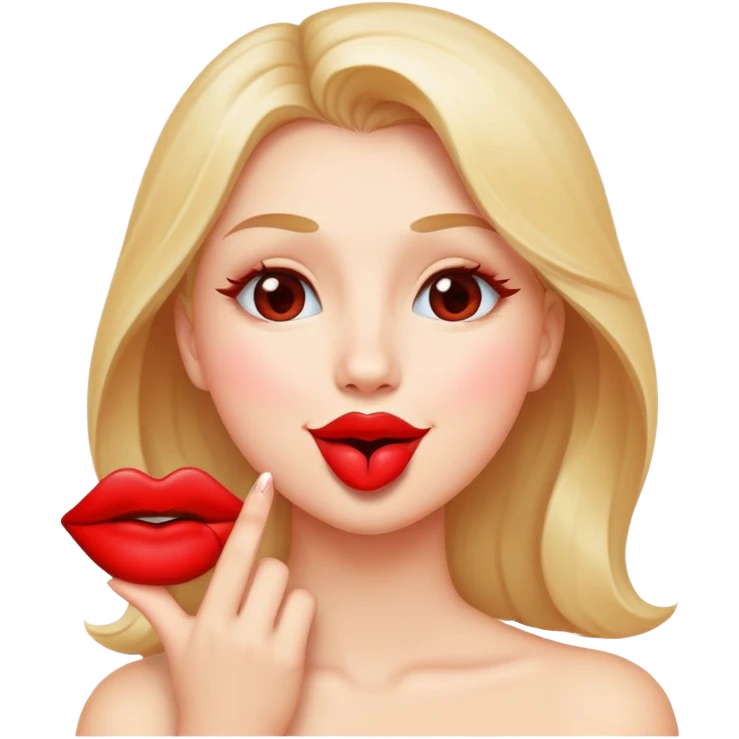 A kissing face that’s blowing a kiss at the letter i  emoji
