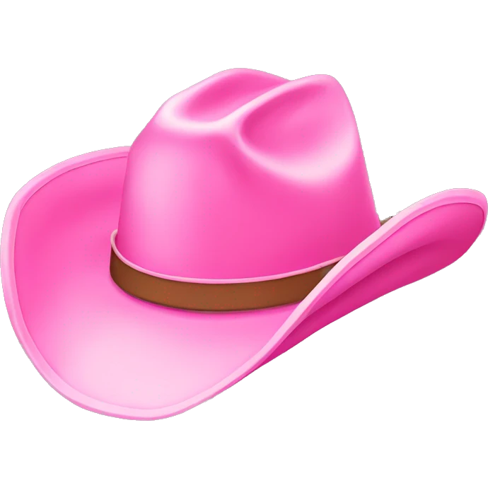 cute pink cowboy hat emoji