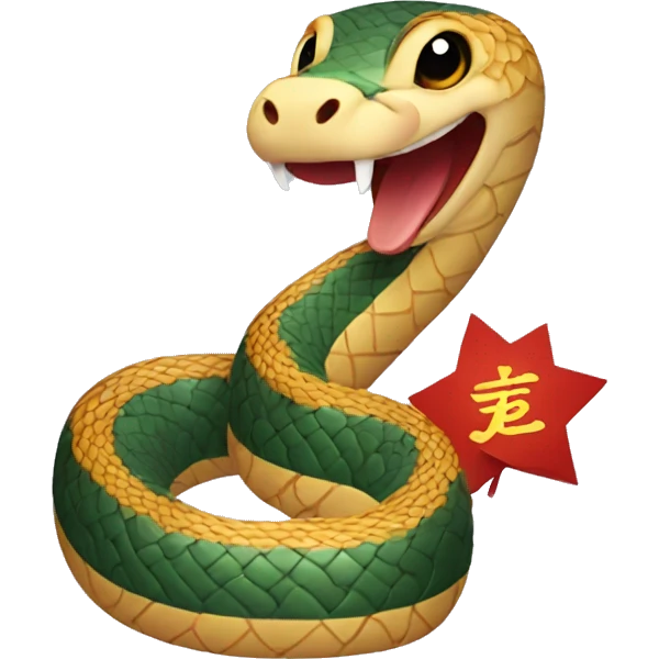 happy Chinese new year snake, cute emoji