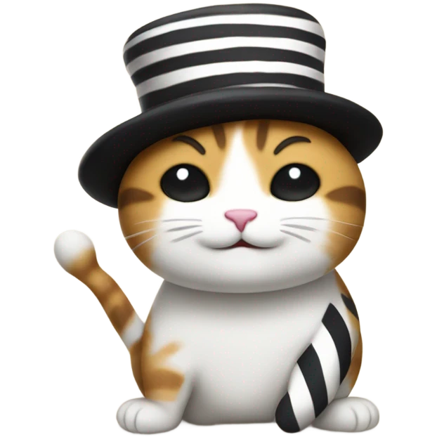 bread cat with mime hat emoji