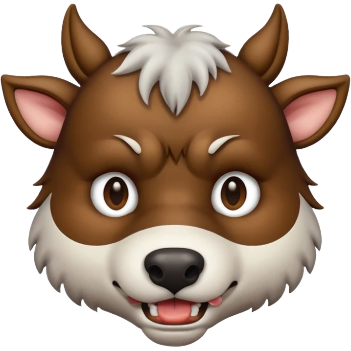 Wolf face eating coo emoji